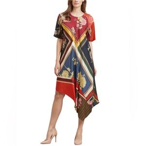 Preen Line Asymmetrical Midi Floral‎ Dress Size XS